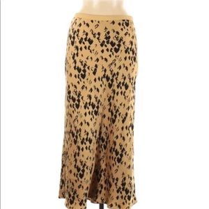 Anine Bing Silk Bar Leopard Skirt NWT